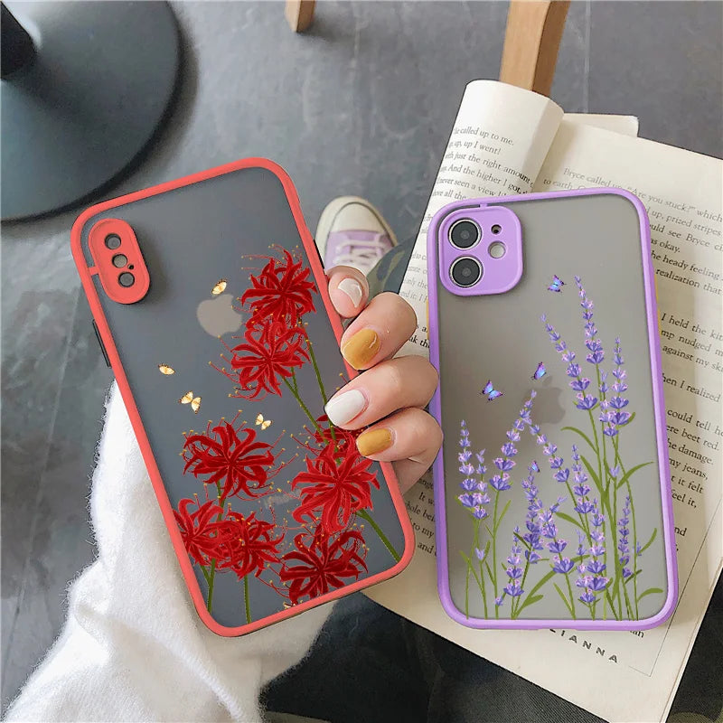 Flower Case For iphone 15 plus 12 13 14 pro max Cover