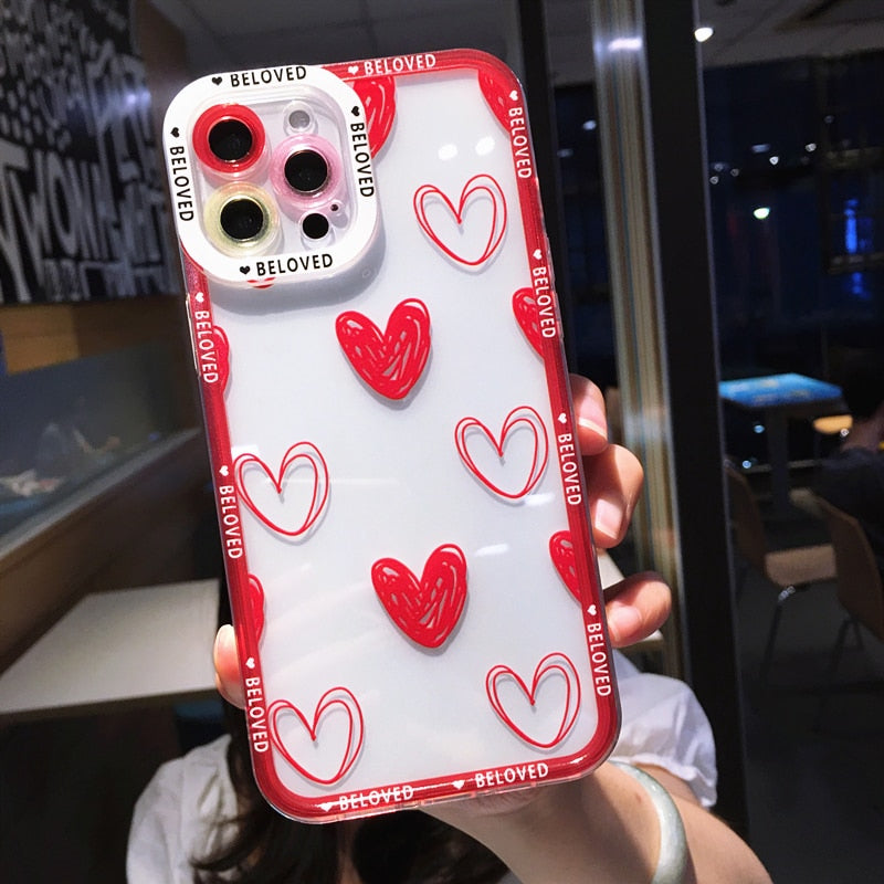 Colorful Cute Clear Phone Case For iPhone 14 Pro MAX 13 12 Plus Cover