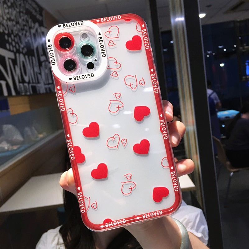 Colorful Cute Clear Phone Case For iPhone 14 Pro MAX 13 12 Plus Cover