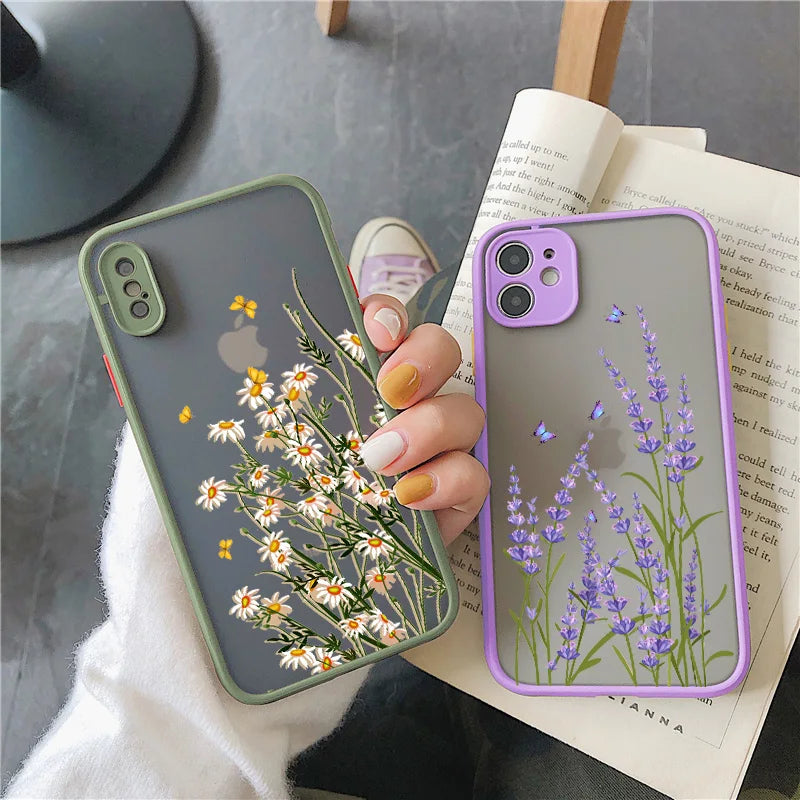 Flower Case For iphone 15 plus 12 13 14 pro max Cover