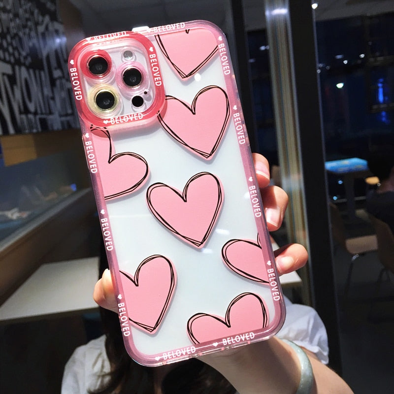 Colorful Cute Clear Phone Case For iPhone 14 Pro MAX 13 12 Plus Cover