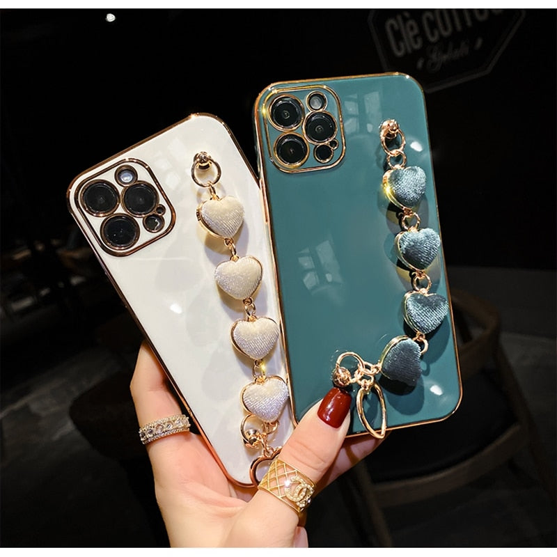 Bracelet Phone Chain Case for iPhone 14 13 Pro Max Cover for iphone 13