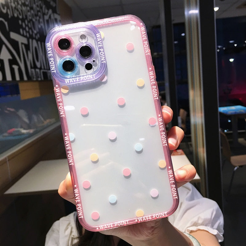 Colorful Cute Clear Phone Case For iPhone 14 Pro MAX 13 12 Plus Cover