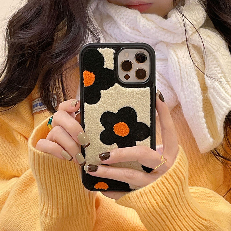 Case For iPhone 14 13 12 Pro Max Flower Protection Soft Cover