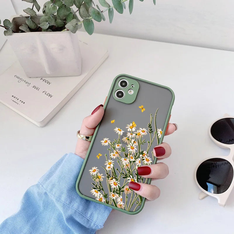 Flower Case For iphone 15 plus 12 13 14 pro max Cover