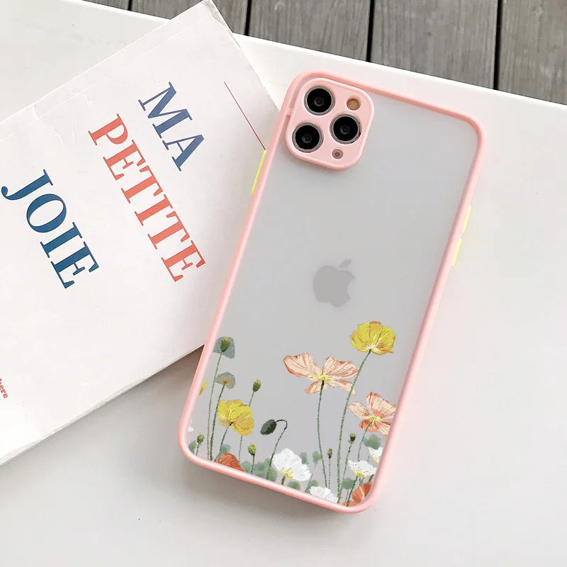 Flower Case For iphone 15 plus 12 13 14 pro max Cover