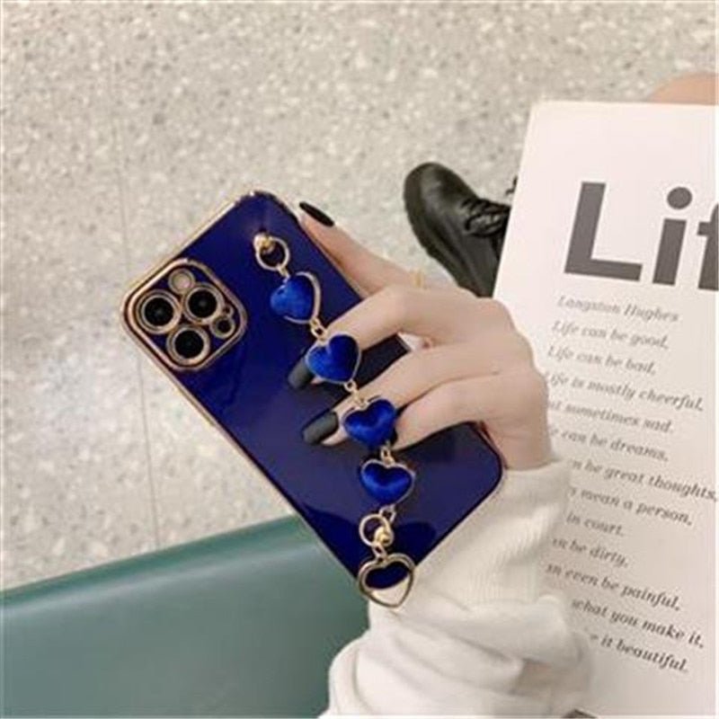 Bracelet Phone Chain Case for iPhone 14 13 Pro Max Cover for iphone 13