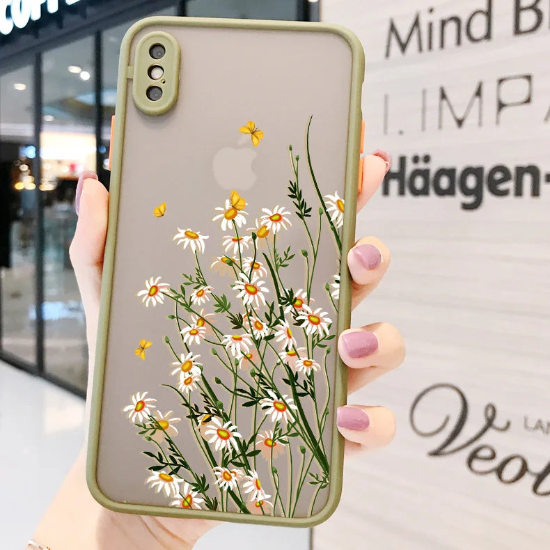 Flower Case For iphone 15 plus 12 13 14 pro max Cover