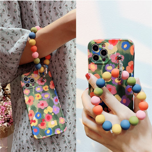 Bracelet Phone Chain Soft Phone Case For iPhone 14 13 12 Pro Max plus Cover