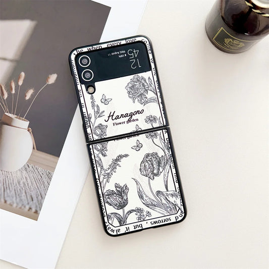 For Samsung Z Flip Flower Case Cover