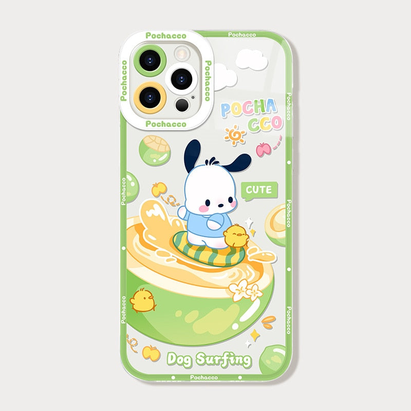 Cartoon Clear Case For iPhone 14 15 Pro Max 13 12 Pro Plus Back Soft Silicone Cover