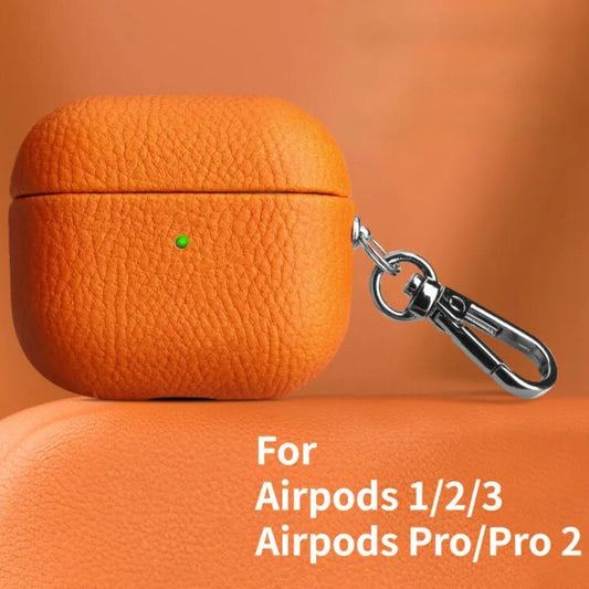 Leather AirPods Pro 2 Case AirPods 1 2 3 cover with buckle