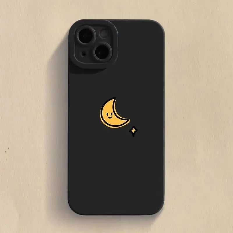 For iPhone Sun Moon Phone Case Cover