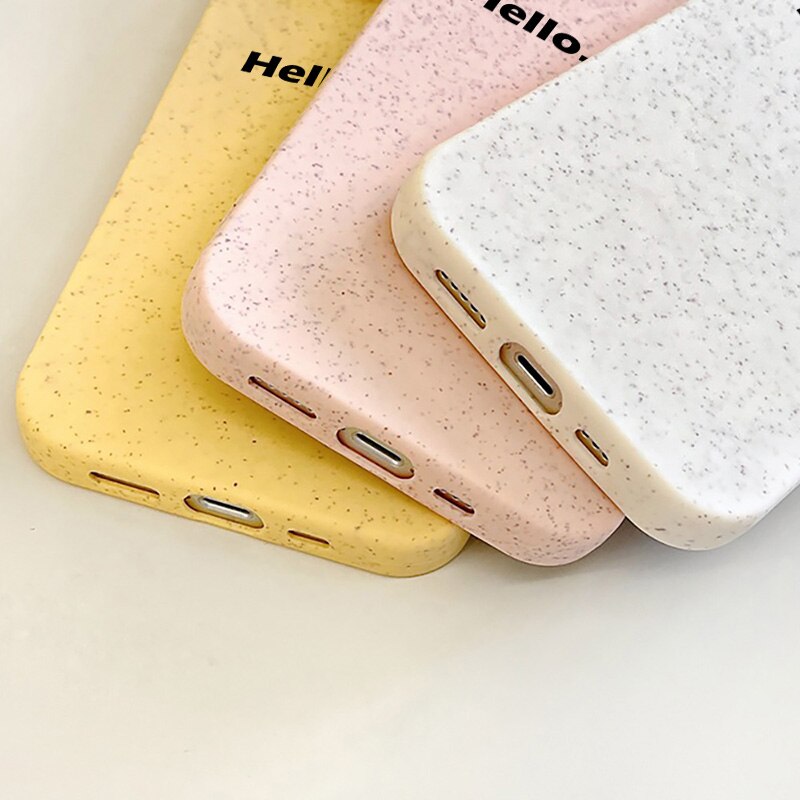 iPhone 15 14 13 12 Simple Hello Letter Phone Case