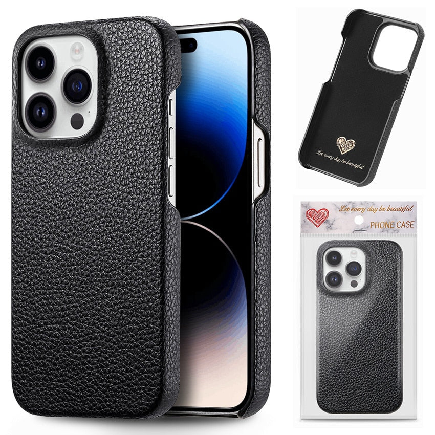 Luxury Leather Case For iPhone 15 13 14 Pro Max 12 Pro Plus Phone Cover