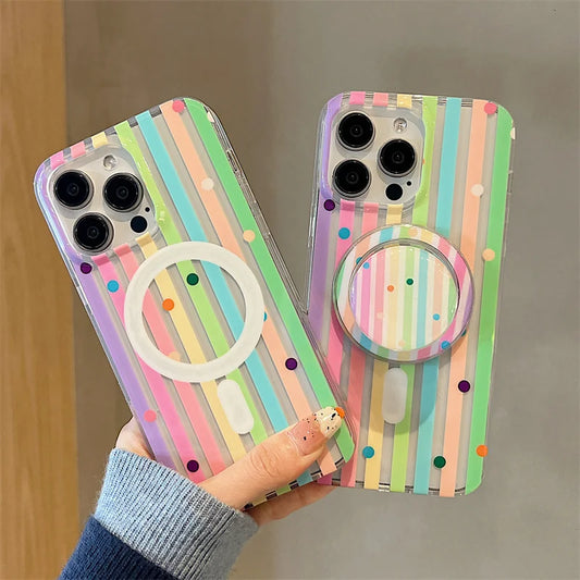 Color Stripes Phone Case For iPhone 15 Pro 14 13 Pro Max