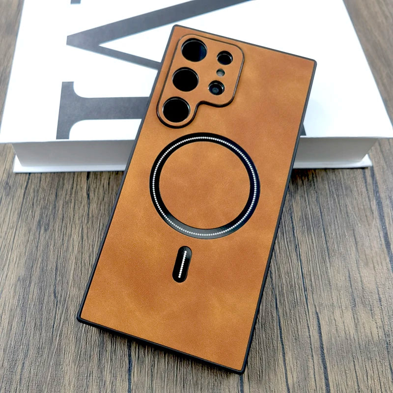 Matte Leather Case For Samsung Galaxy