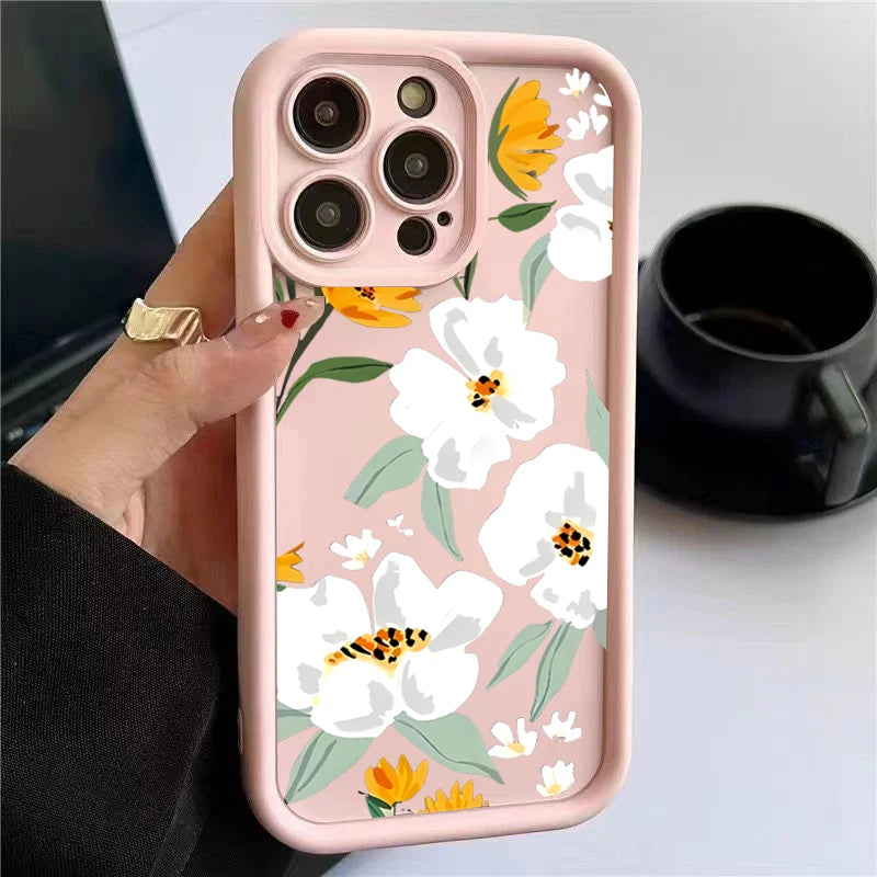 Flower Silicone Phone Case For iPhone Cover