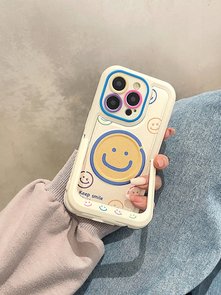 Smile Case For iPhone 12 13 14 15 Pro Max Plus For Magsafe Cover