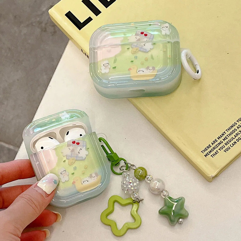 Cute clear airpods 1 2 3 pro 2 bluetooth earphone case