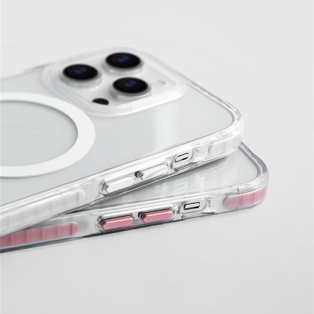 Case For iPhone 13 14 15 Pro Max For Magnetic Wireless Charge Back Cover