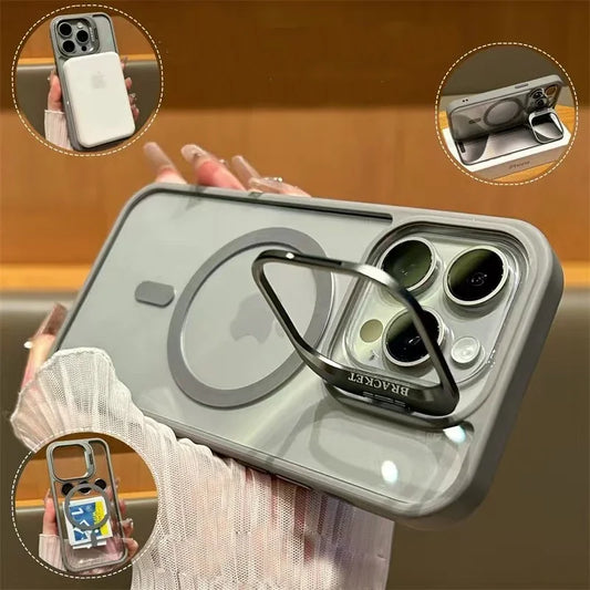 Magsafe Magnetic Lens Protection Stand Phone Case