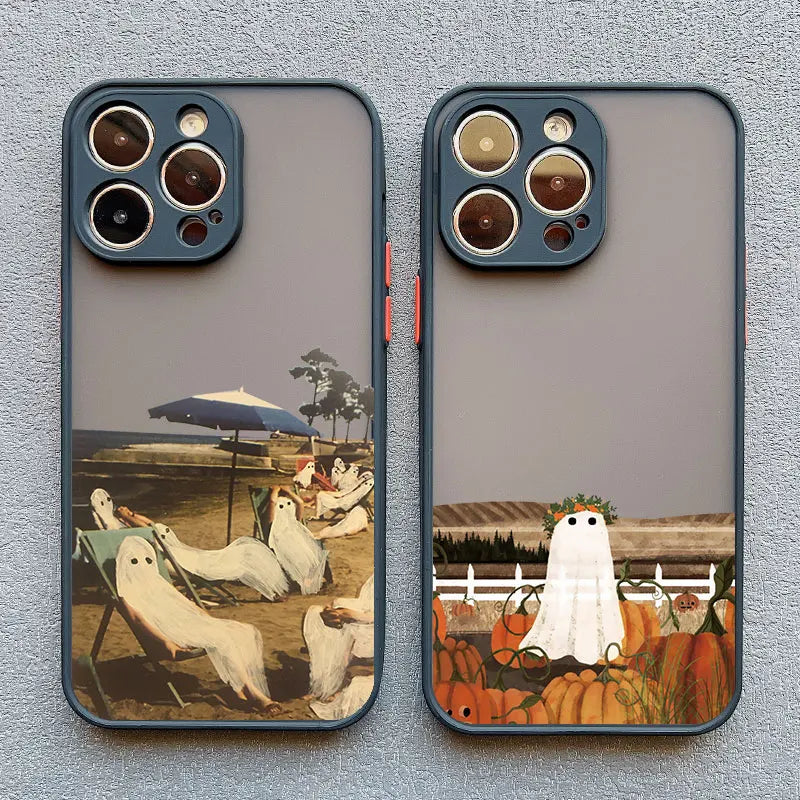 Cute Ghost Phone Case For iPhone 15 14 Plus 13 12 Pro Max Cover