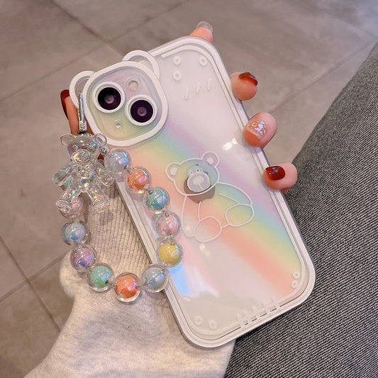 Phone Chain Silicone Case for iphone 14 13 12 Pro Max Clear Soft Cover