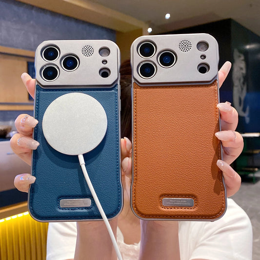 Leather Case Magnetic Back Cover