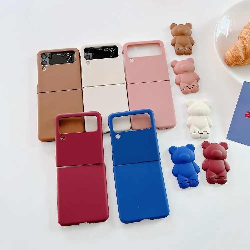 For Samsung Galaxy Z Flip 5 3 4 Cute Bear Case