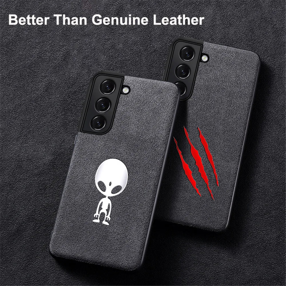 Luxury Case For Samsung Galaxy S24 S23 S22 S21 S20 Leather Suede Cover