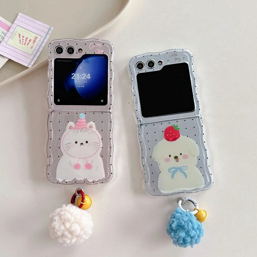 Cute Phone Case For Samsung Galaxy Z Flip 5 4 3 Cover