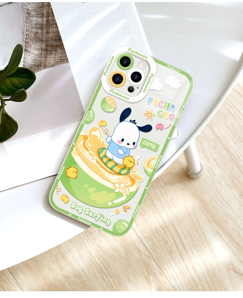 Cartoon Clear Case For iPhone 14 15 Pro Max 13 12 Pro Plus Back Soft Silicone Cover