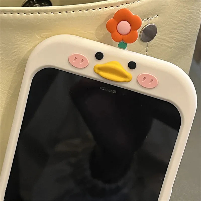 Cartoon Silicone Case For iPhone 15 14 13 12 Pro Plus Protective Soft Cover