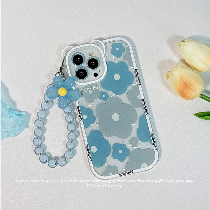 Phone Chain Silicone Case for iphone 14 13 12 Pro Max Clear Soft Cover