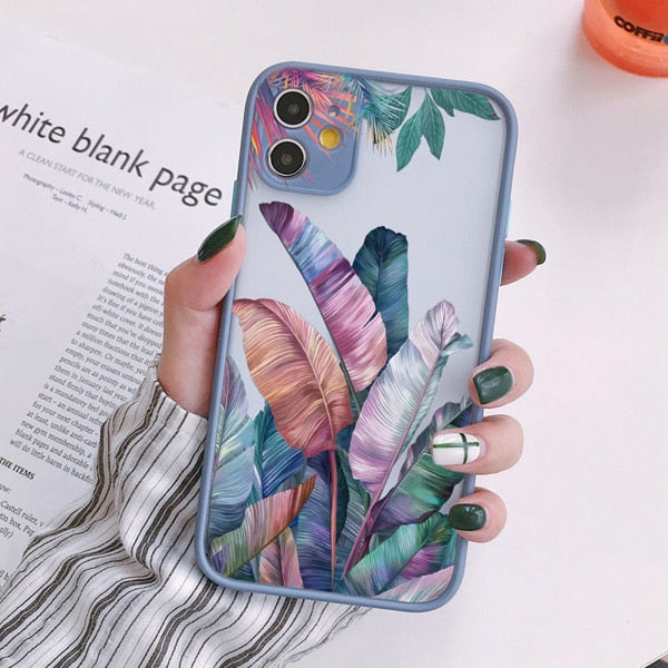 Flower Phone Case for iphone 12 13 14 Pro Max 14 Plus Back Shockproof Cover