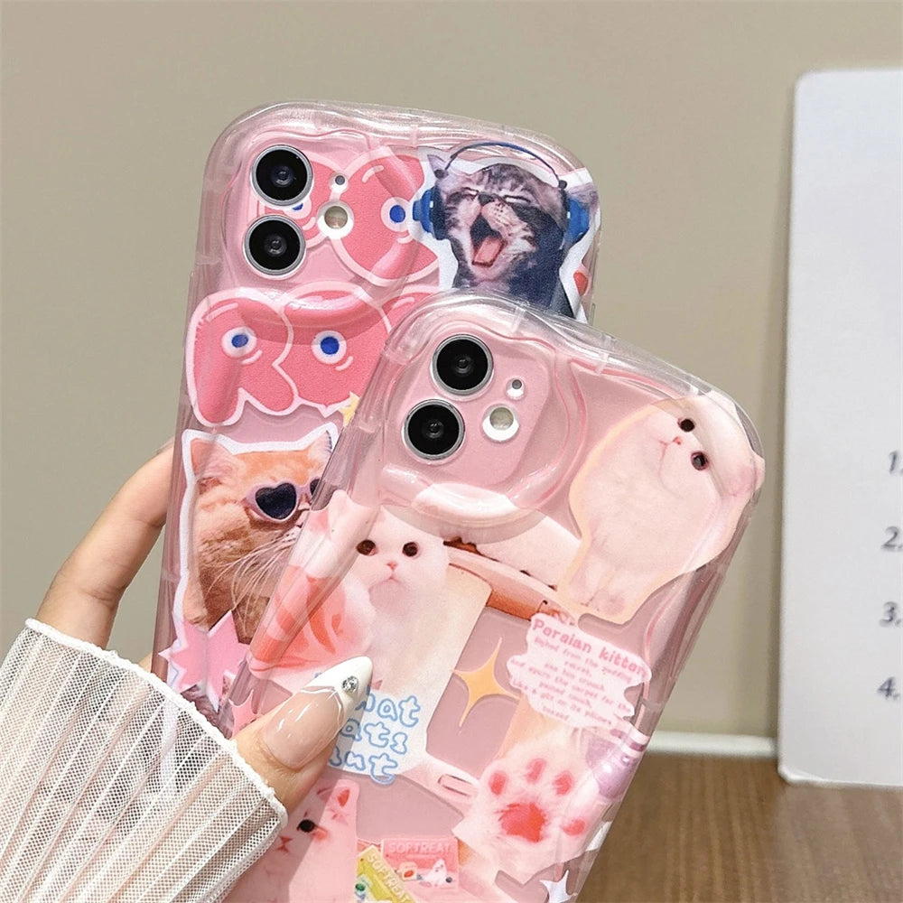 Phone Case For iPhone 15 12 13 14 Pro Max Plus Cute Soft Cover