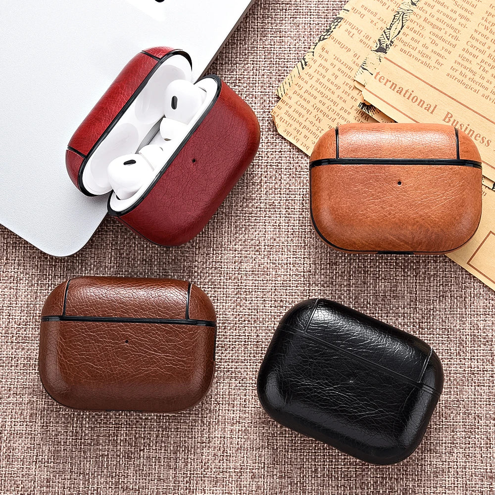 For Airpods Pro 2 Case Leather Earphone Case For Apple Air Pod 3 Pro 2nd Generation USB C