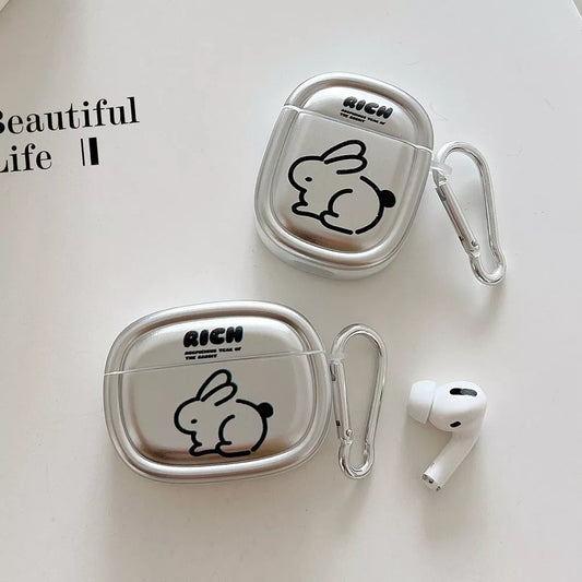 Silver Airpods 1 2 3 AirPod Pro 2 Case with Hook Line