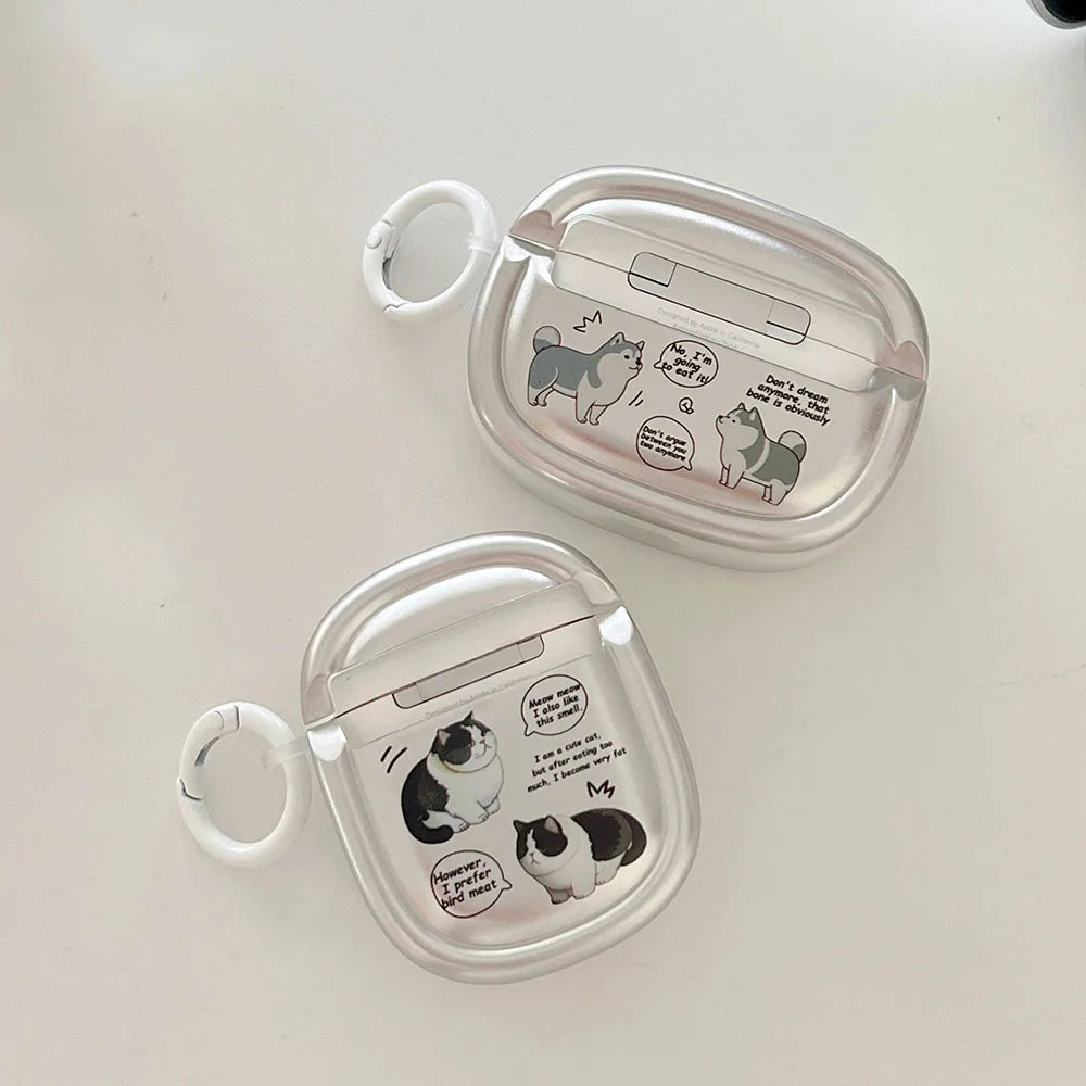 Cartoon Dog Cat Case For Airpods 1/2 Earphone Cover For Air Pods Pro 2 3