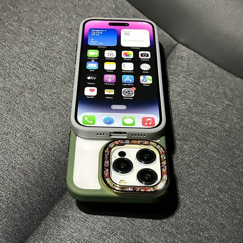 iPhone 15 14 13 12 Glitter Diamond Camera Case