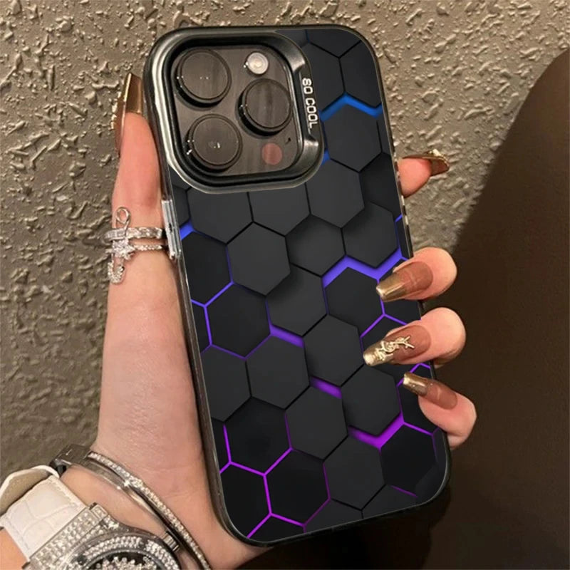 Hard Bumper Phone Case For iPhone Building Block Cover