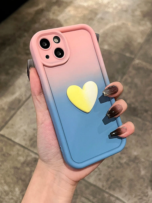 Cute Heart Case For iPhone 15 12 13 14 Pro Max Plus Cover