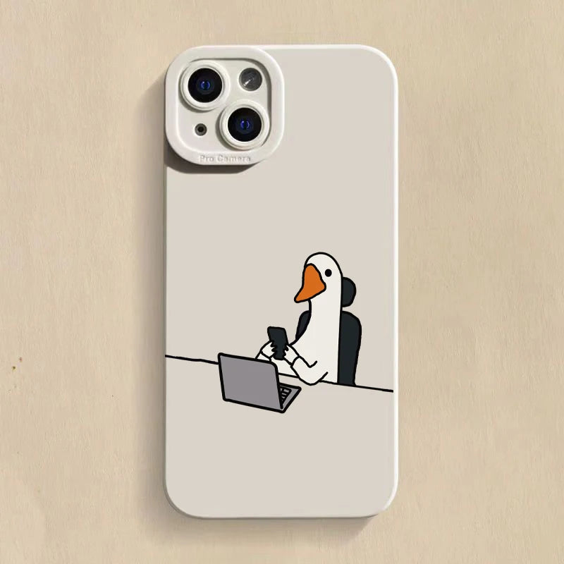 Cute Duck Phone Case For iPhone Cover