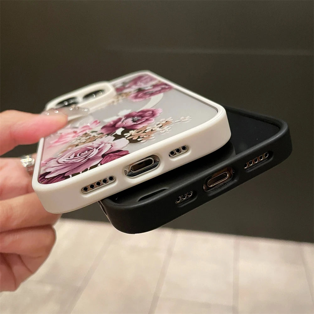 Flowers Magsafe Case For iPhone 15 12 13 14 Pro Max Cover