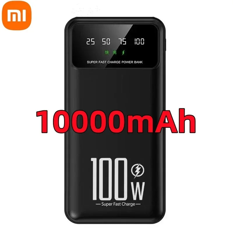 High Capacity 100W Fast Charging Power Bank Portable Charger Battery Pack Powerbank