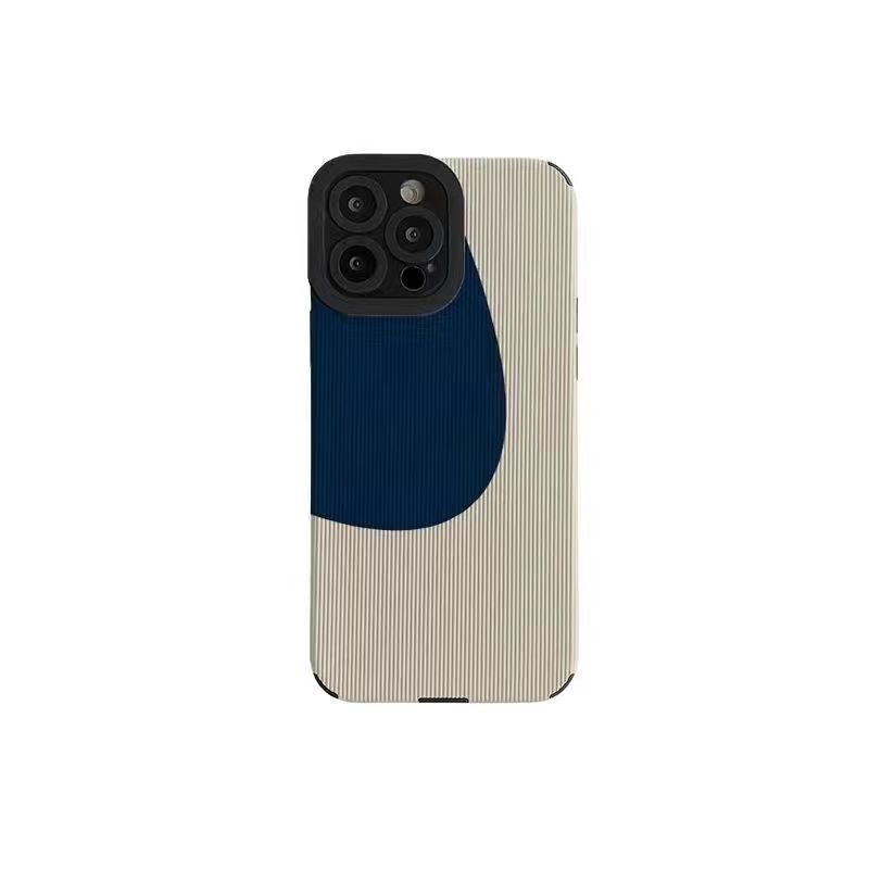 iPhone 15 14 13 12 Simple Blue Phone Case