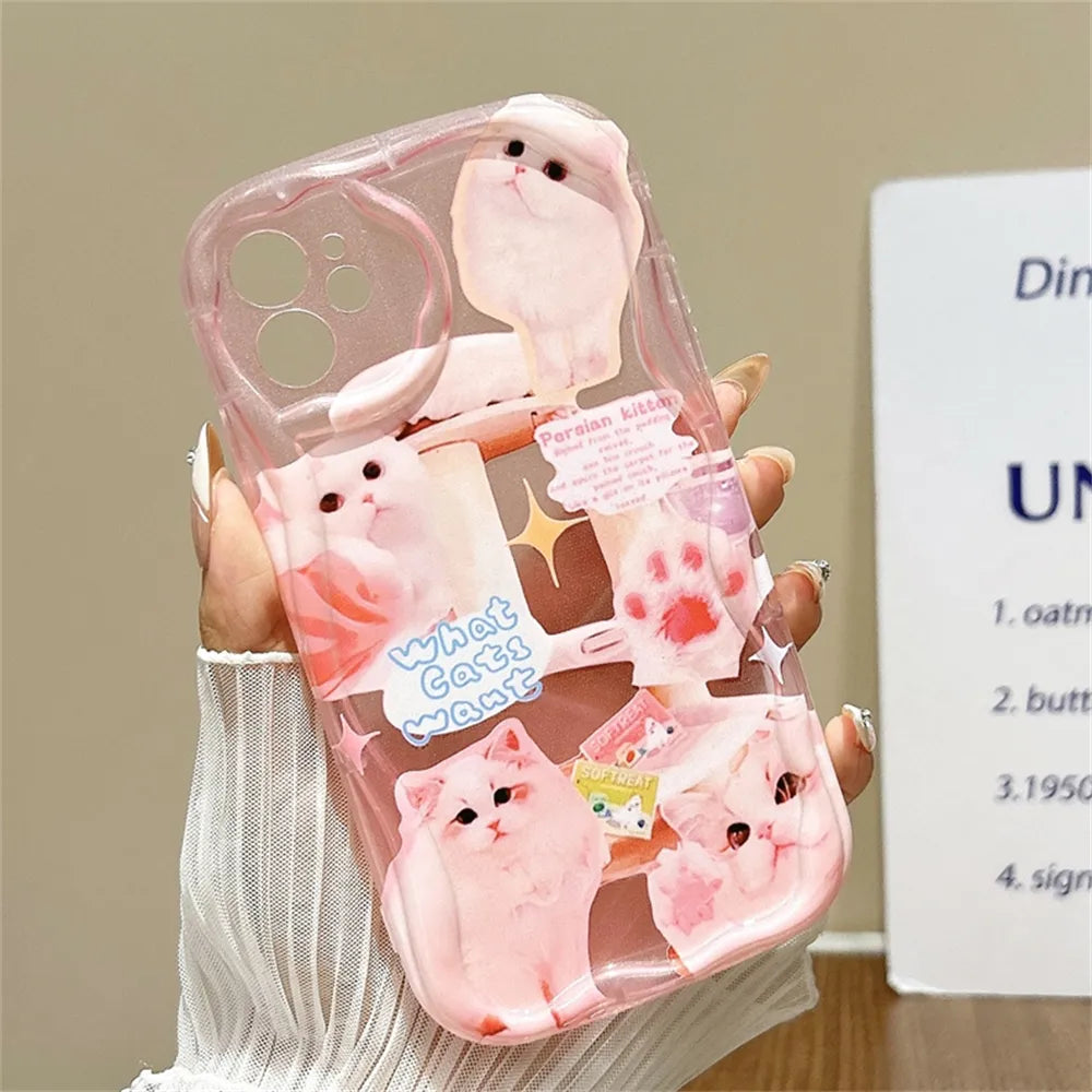 Phone Case For iPhone 15 12 13 14 Pro Max Plus Cute Soft Cover