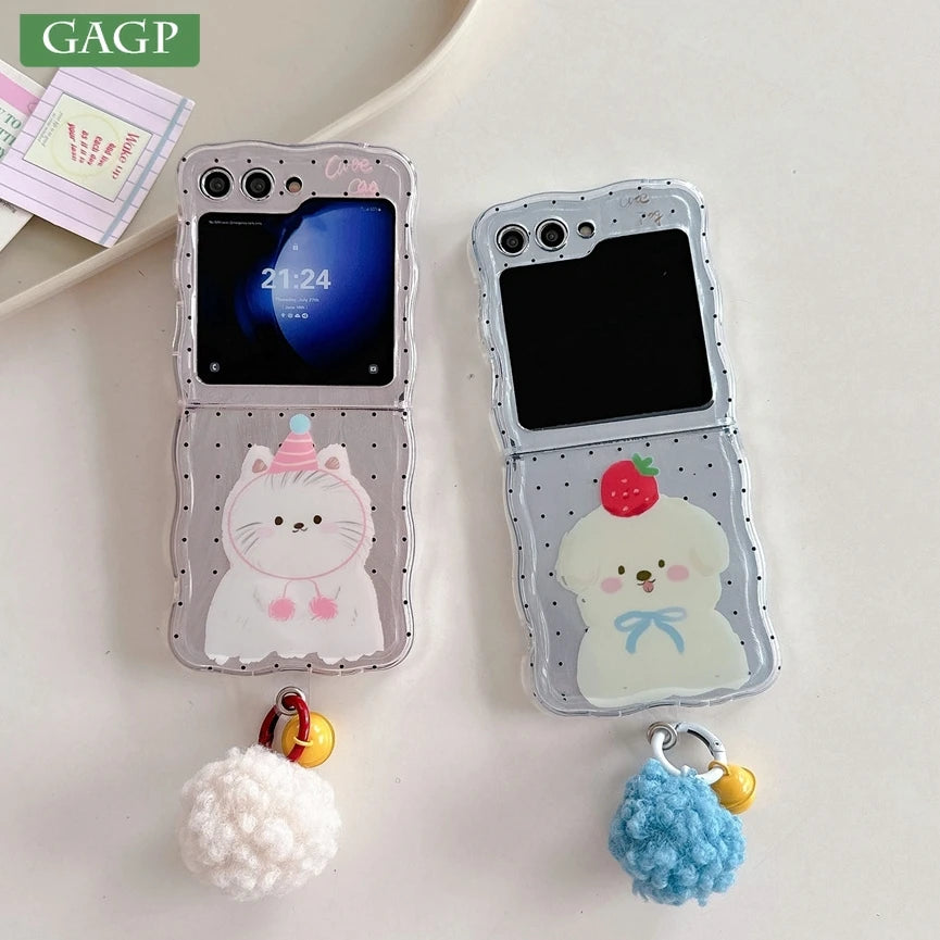 Cute Phone Case For Samsung Galaxy Z Flip 5 4 3 Cover