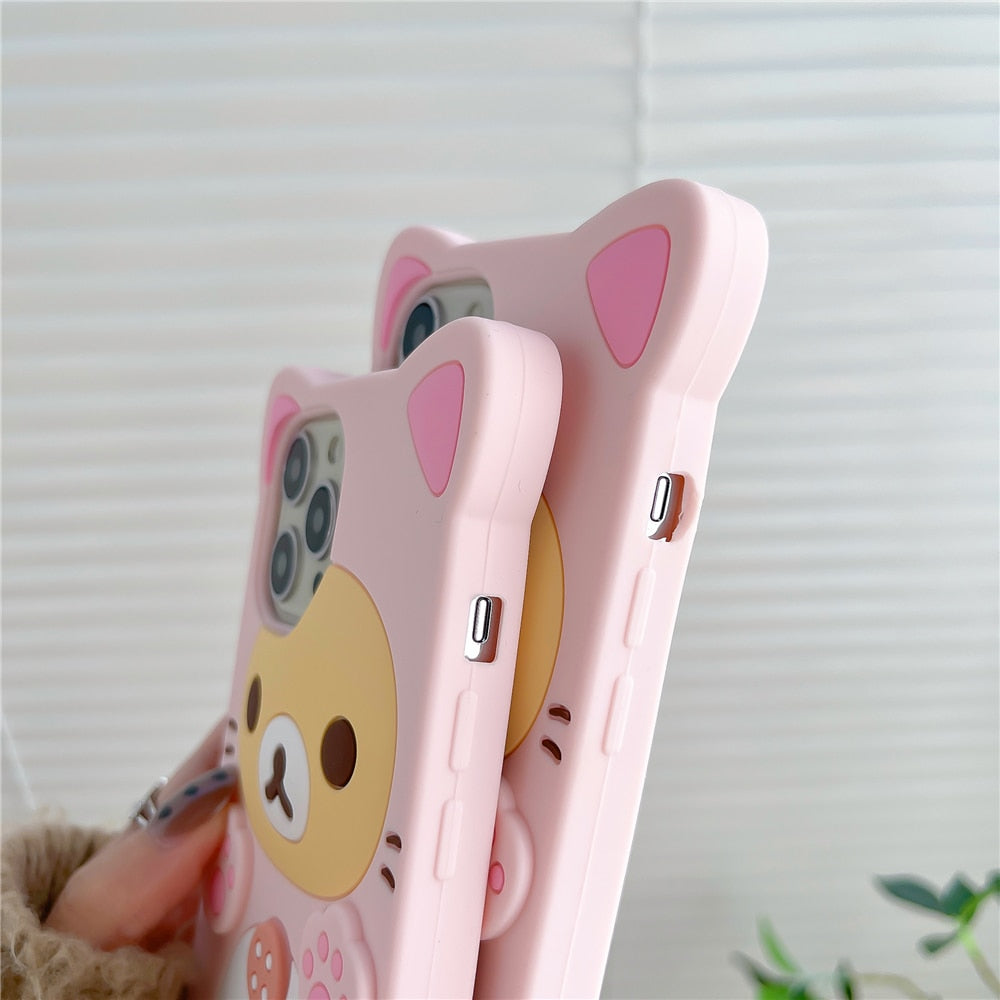 Cartoon Silicone Case for iPhone 14 Pro Max 12 13 Pro Max plus soft cover